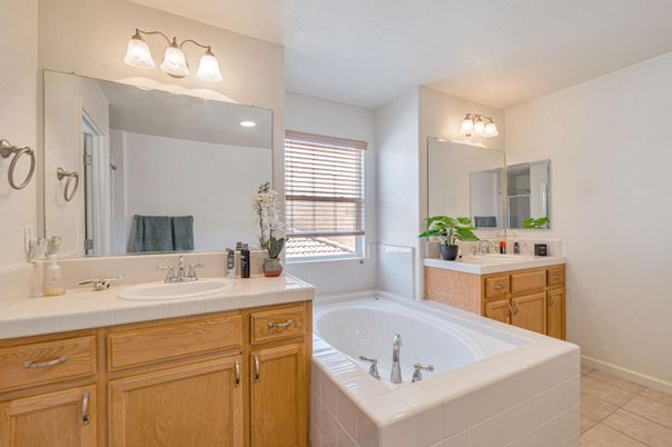 Bathroom, Dual Sink Vanities, Interior, Tile Countertops