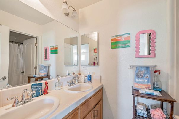 Bathroom, Dual Sink Vanities, Interior, Tile Countertops