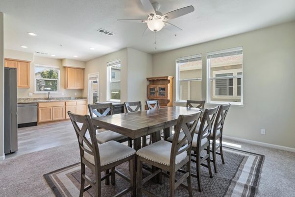Dining room, Interior, Kitchen, Recessed Lighting