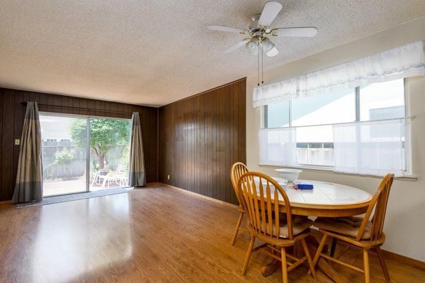 Dining room, Interior, Wood Texture Flooring, Wooden Walls