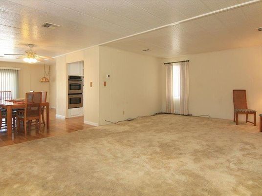 Dining room, Interior, Kitchen, Stainless Steel Appliances, Wood Texture Flooring