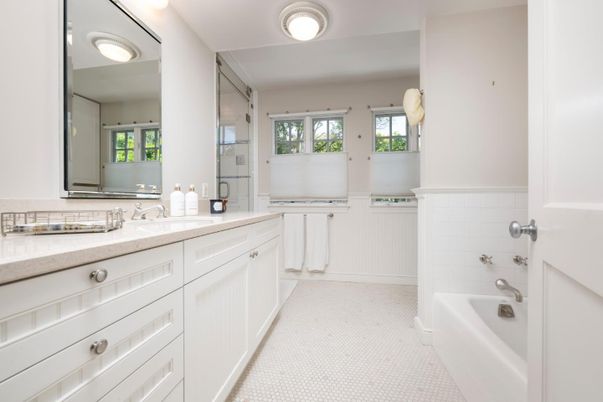 Bathroom, Dual Sink Vanities, Glass Shower, Interior