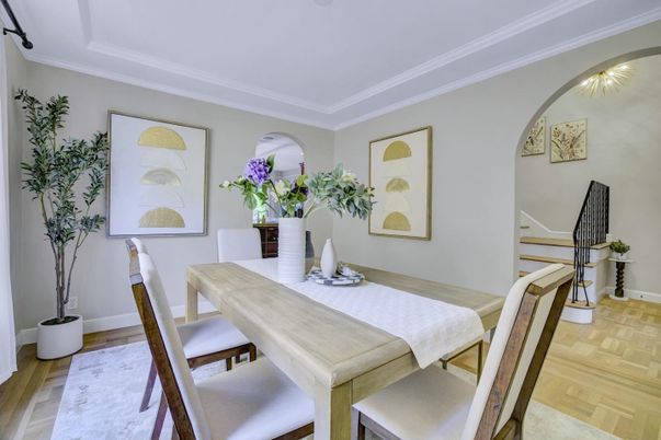 Dining room, Interior, Wood Texture Flooring