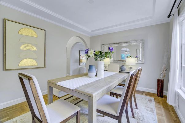 Dining room, Interior, Wood Texture Flooring