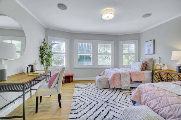 Bedroom, Home Office, Interior, Wood Texture Flooring