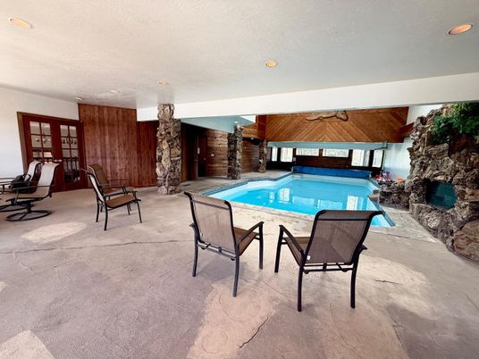 Interior, Pool, Recessed Lighting, Wooden Walls