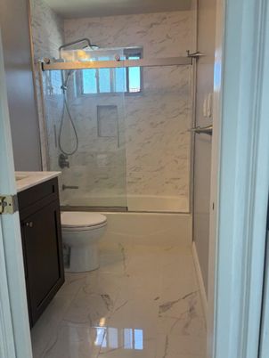 Bathroom, Glass Shower, Interior, Marble, Marble Walls