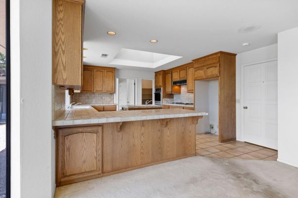 Interior, Kitchen, Recessed Lighting, Tile Countertops
