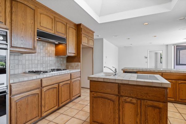 Interior, Kitchen, Recessed Lighting, Tile Countertops