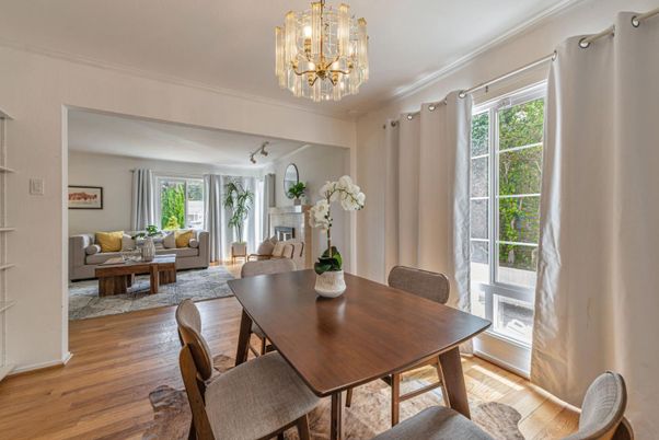 Chandelier, Dining room, Fireplace, Interior, Living room, Wood Texture Flooring