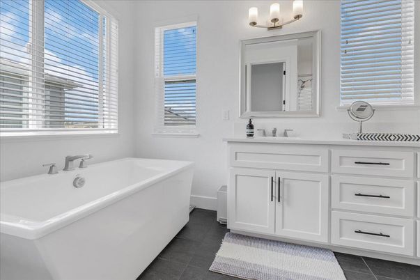 Bathroom, Dual Sink Vanities, Free Standing Baths, Interior