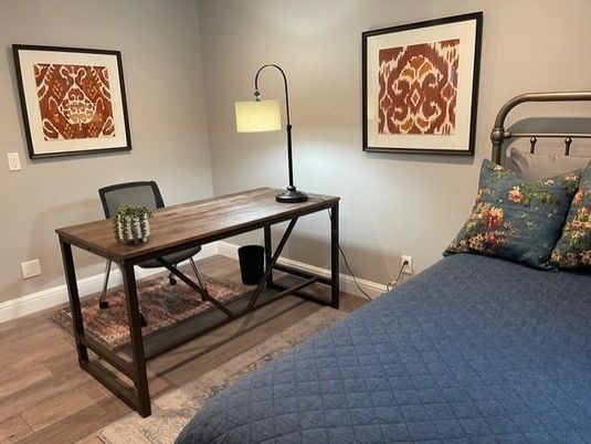 Bedroom, Home Office, Interior, Wood Texture Flooring
