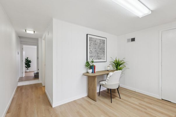 Home Office, Interior, Wood Texture Flooring
