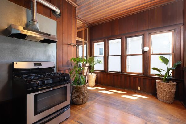 Interior, Kitchen, Stainless Steel Appliances, Wooden Ceilings, Wood Texture Flooring