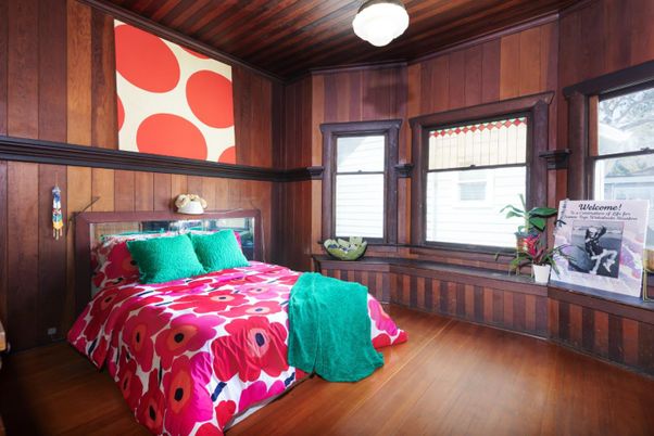Bedroom, Interior, Wooden Ceilings, Wood Texture Flooring, Wooden Walls