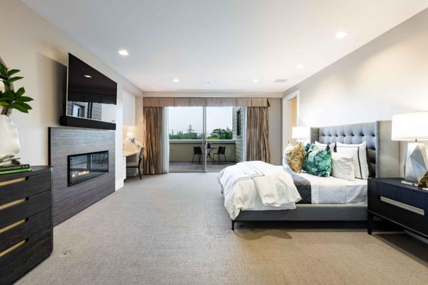 Bedroom, Fireplace, Interior, Recessed Lighting