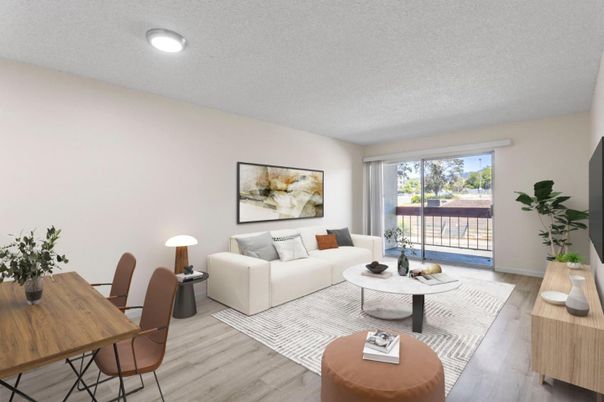 Dining room, Interior, Living room, Recessed Lighting, Wood Texture Flooring