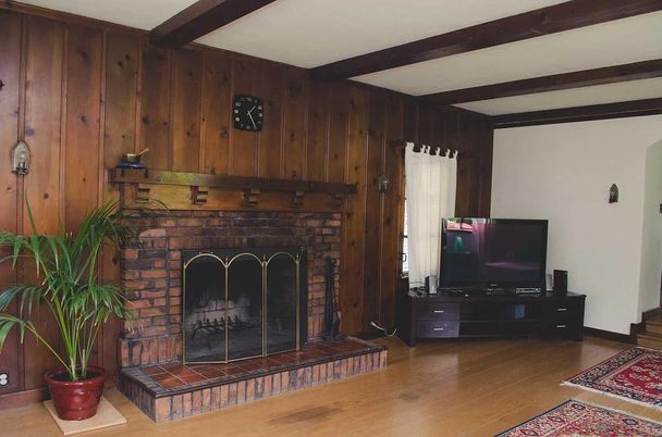 Fireplace, Interior, Wooden Beams, Wood Texture Flooring, Wooden Walls