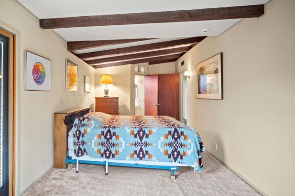 Bedroom, Interior, Wooden Beams