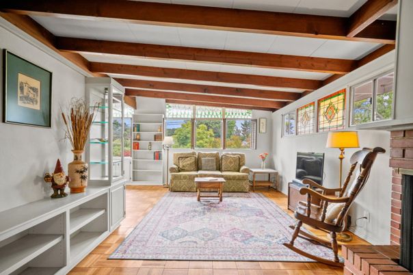 Fireplace, Interior, Living room, Wooden Beams, Wood Texture Flooring