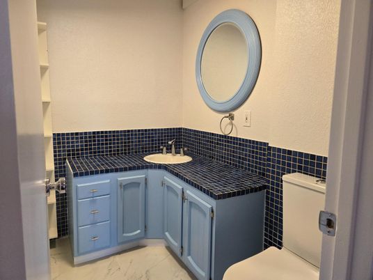 Bathroom, Interior, Marble, Tile Countertops