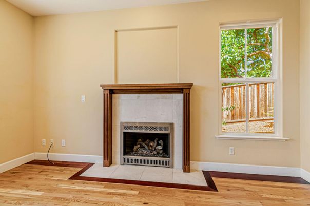 Fireplace, Interior, Wood Texture Flooring