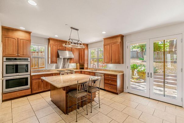 Interior, Kitchen, Pendant Lights, Recessed Lighting, Stainless Steel Appliances