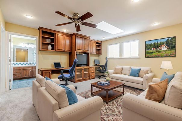 Chandelier, Empty room, Interior, Recessed Lighting, Wood Texture Flooring