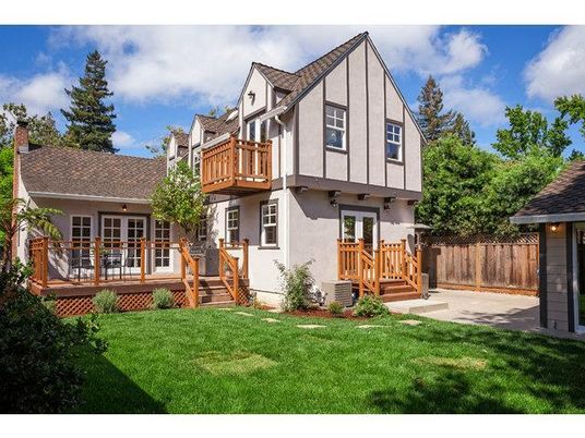 Backyard, Exterior, Facade, Tudor Revival