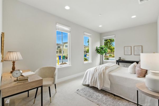 Bedroom, Home Office, Interior, Recessed Lighting