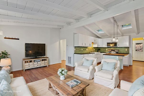 Interior, Kitchen, Living room, Pendant Lights, Stainless Steel Appliances, Wood Texture Flooring
