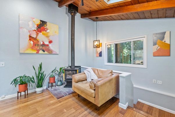 Fireplace, Interior, Pendant Lights, Wooden Beams, Wooden Ceilings, Wood Texture Flooring