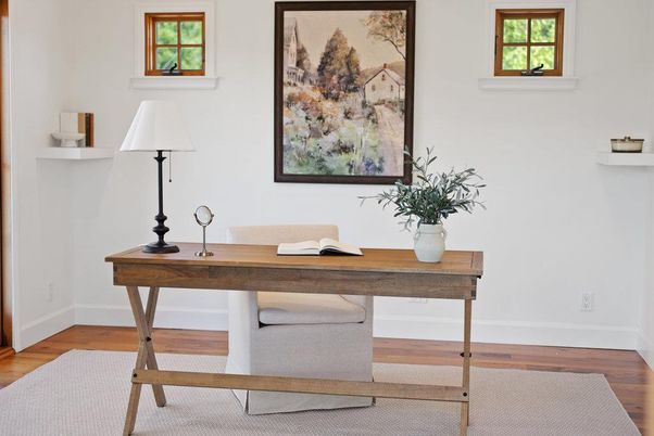 Home Office, Interior, Wood Texture Flooring