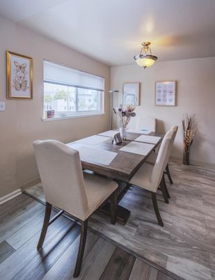 Dining room, Interior, Wood Texture Flooring
