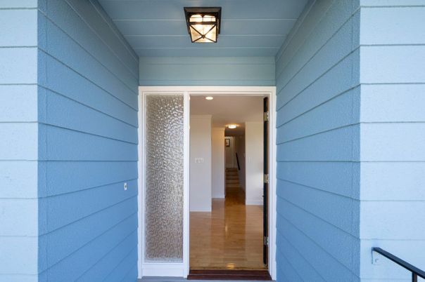 Interior, Kitchen, Living room, Recessed Lighting, Stainless Steel Appliances, Wood Texture Flooring