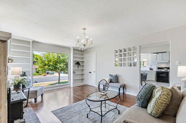 Chandelier, Interior, Living room, Wood Texture Flooring
