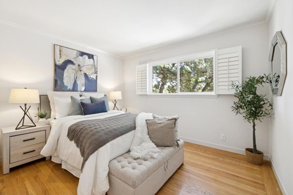 Bedroom, Interior, Wood Texture Flooring