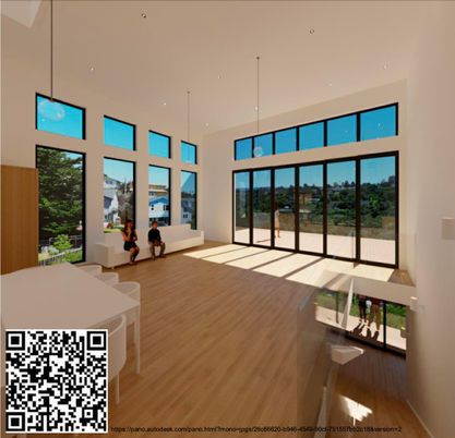 Dining room, Interior, Pendant Lights, Recessed Lighting, Water, Wood Texture Flooring