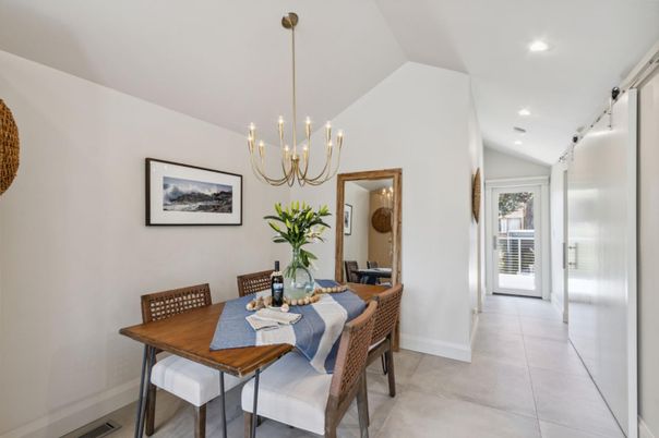 Chandelier, Dining room, Interior, Recessed Lighting