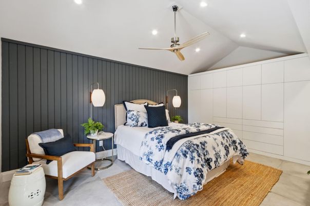 Bedroom, Interior, Pendant Lights, Recessed Lighting
