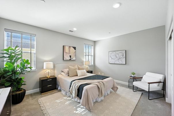 Bedroom, Interior, Recessed Lighting