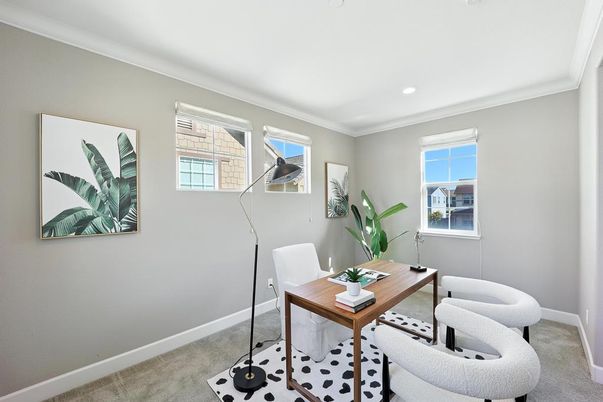 Home Office, Interior, Living room, Recessed Lighting