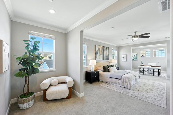 Bedroom, Interior, Recessed Lighting