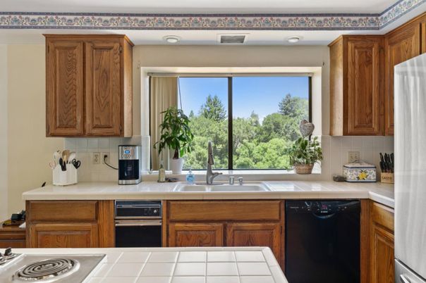 Interior, Kitchen, Recessed Lighting, Tile Countertops