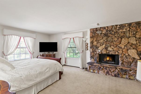 Bedroom, Fireplace, Interior, Stone Walls