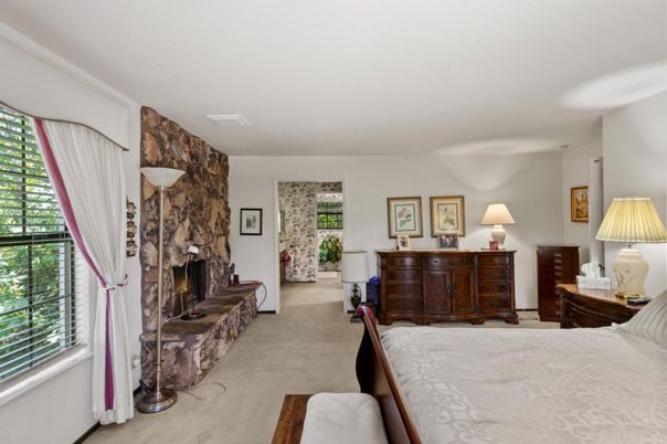 Bedroom, Fireplace, Interior