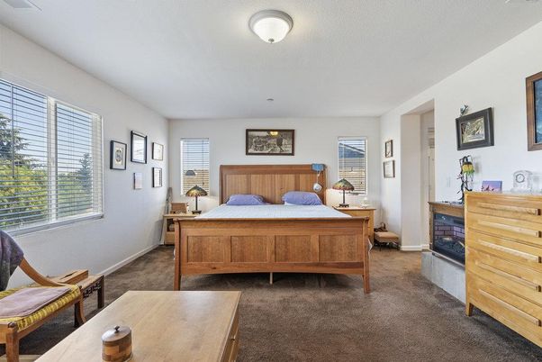 Bedroom, Fireplace, Interior