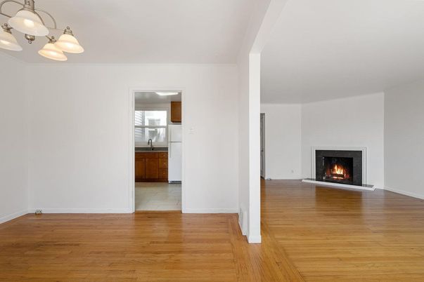 Empty room, Fireplace, Interior, Wood Texture Flooring