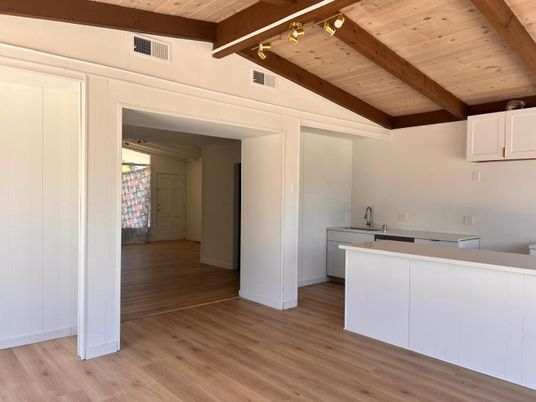 Empty room, Interior, Wooden Beams, Wooden Ceilings, Wood Texture Flooring