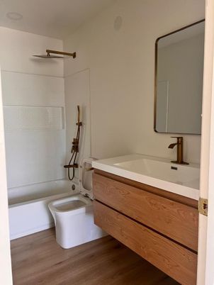 Bathroom, Interior, Wood Texture Flooring